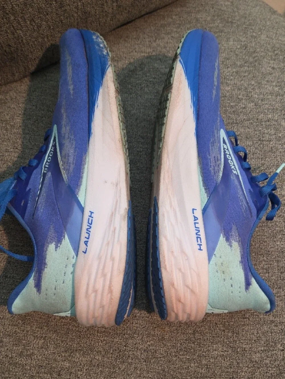 Brooks Blue Running Shoes with Light Teal Accents